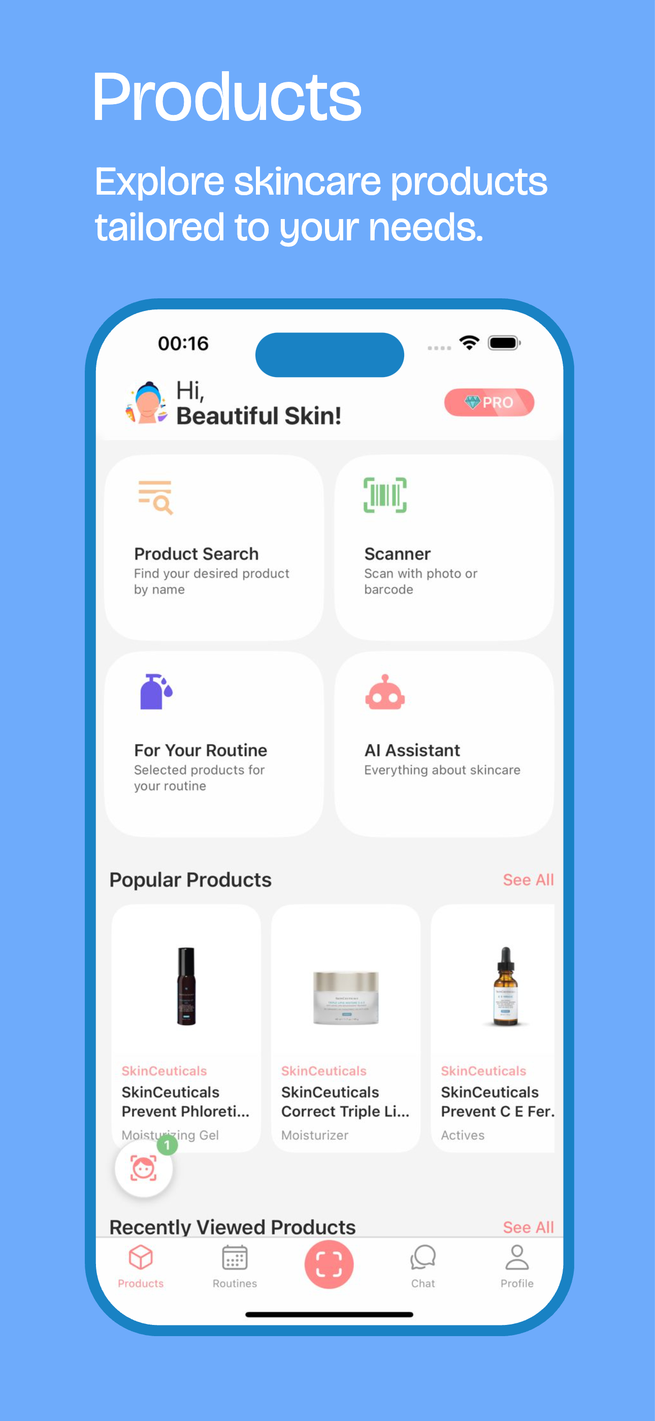 SkinAssist Home - Discover personalized skincare products and recommendations