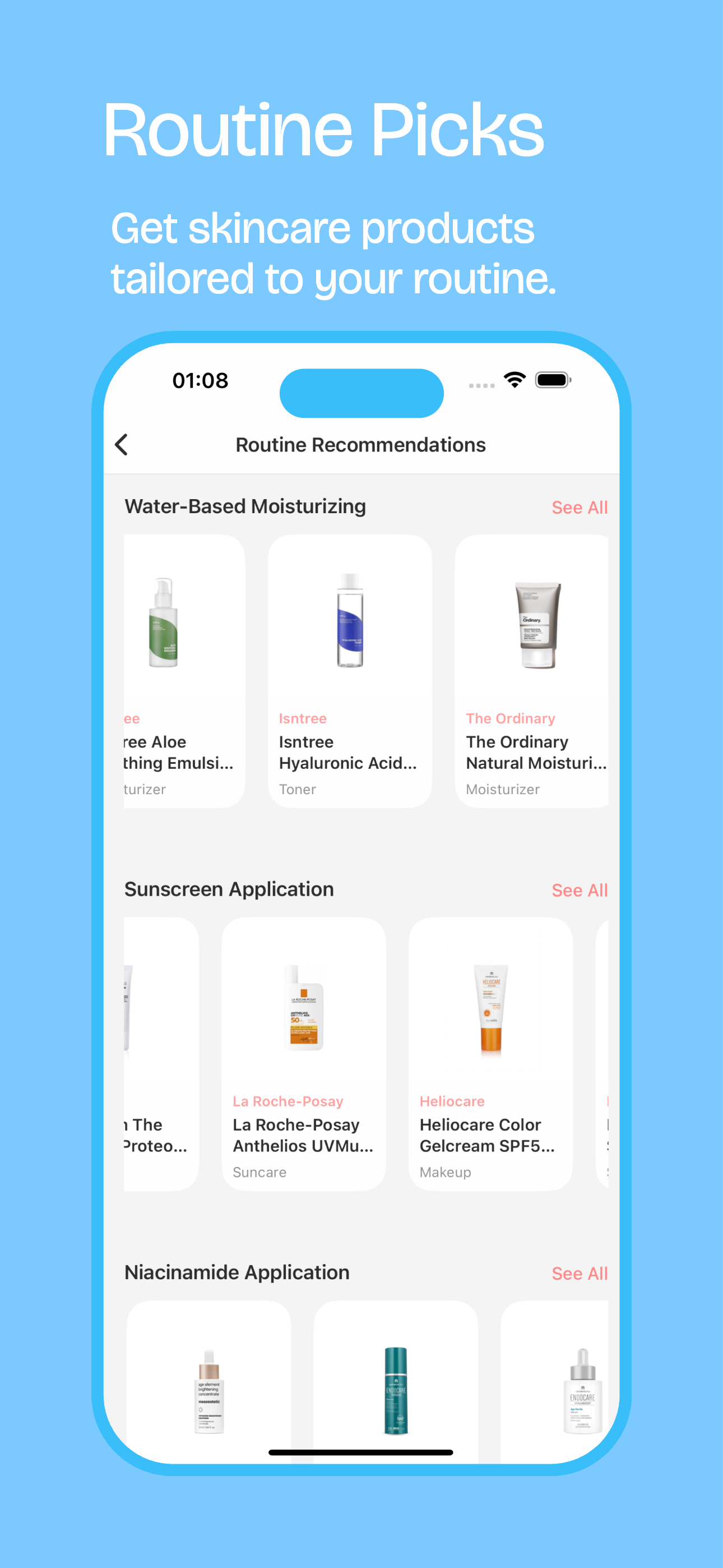 Routine Products - Find products that match your skincare routine